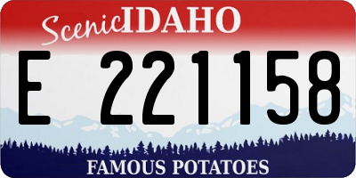 ID license plate E221158