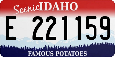 ID license plate E221159
