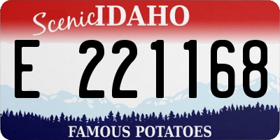 ID license plate E221168