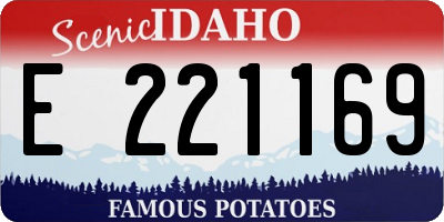 ID license plate E221169