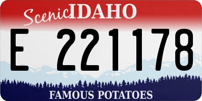 ID license plate E221178