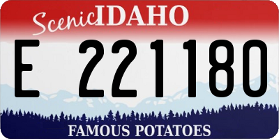 ID license plate E221180