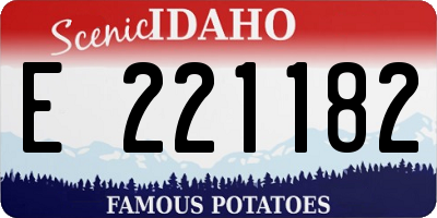 ID license plate E221182