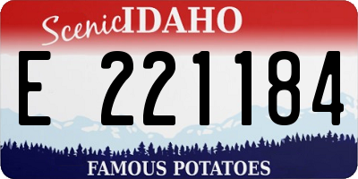 ID license plate E221184
