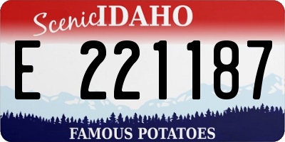 ID license plate E221187