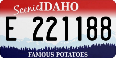 ID license plate E221188