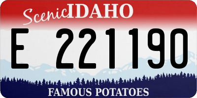 ID license plate E221190