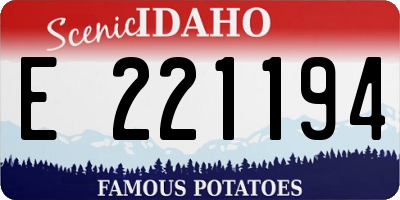 ID license plate E221194