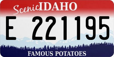 ID license plate E221195