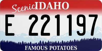 ID license plate E221197