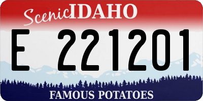 ID license plate E221201