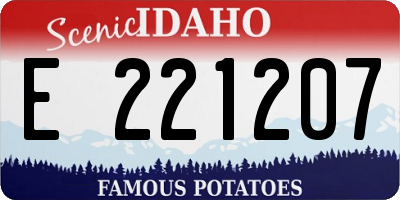 ID license plate E221207