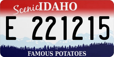 ID license plate E221215