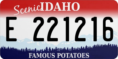ID license plate E221216