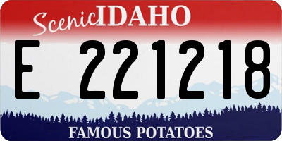 ID license plate E221218