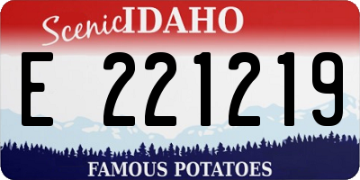 ID license plate E221219