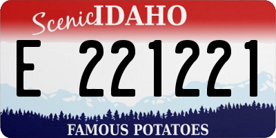 ID license plate E221221