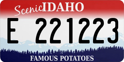 ID license plate E221223