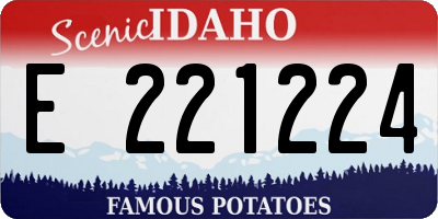 ID license plate E221224