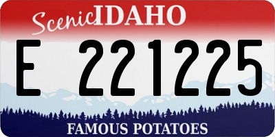 ID license plate E221225