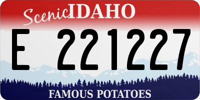 ID license plate E221227