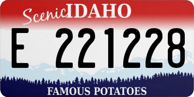 ID license plate E221228