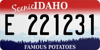 ID license plate E221231