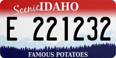 ID license plate E221232