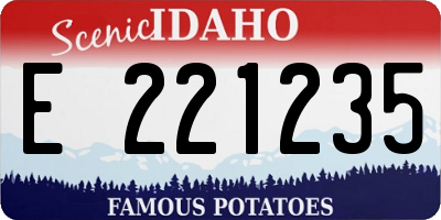 ID license plate E221235