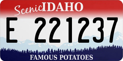ID license plate E221237