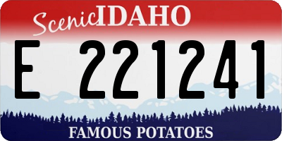 ID license plate E221241