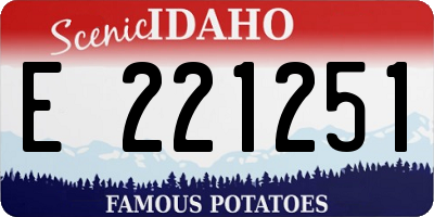 ID license plate E221251