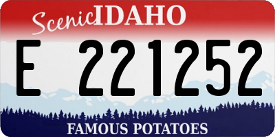 ID license plate E221252