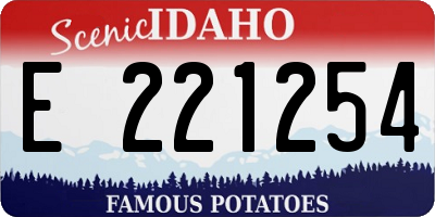 ID license plate E221254