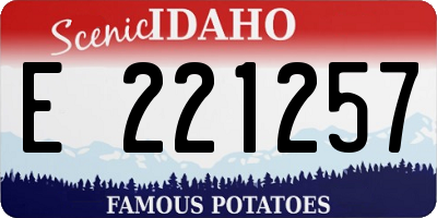 ID license plate E221257