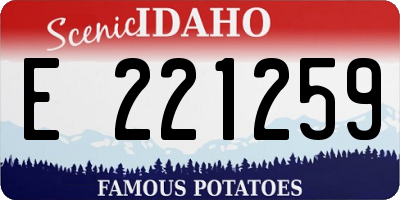 ID license plate E221259