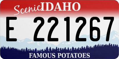 ID license plate E221267