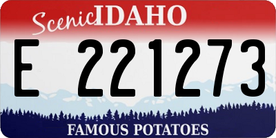 ID license plate E221273