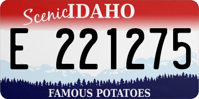 ID license plate E221275