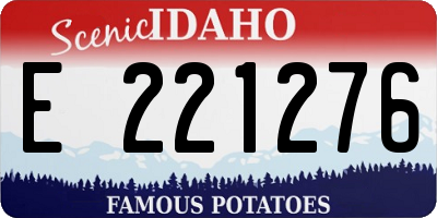 ID license plate E221276