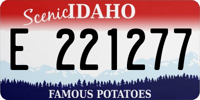 ID license plate E221277