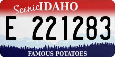 ID license plate E221283