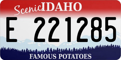 ID license plate E221285
