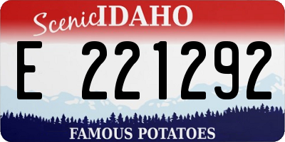 ID license plate E221292