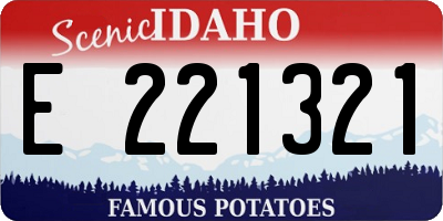 ID license plate E221321