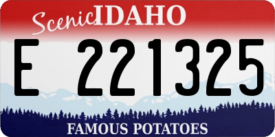 ID license plate E221325