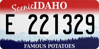 ID license plate E221329