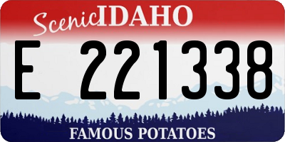 ID license plate E221338
