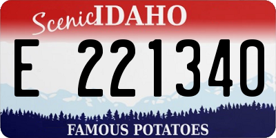 ID license plate E221340