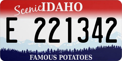 ID license plate E221342